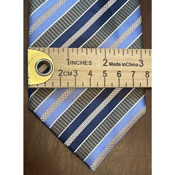 Boulevard Club Green Blue 100% Silk Men’s Neck Tie Made In China - Picture 4 of 10